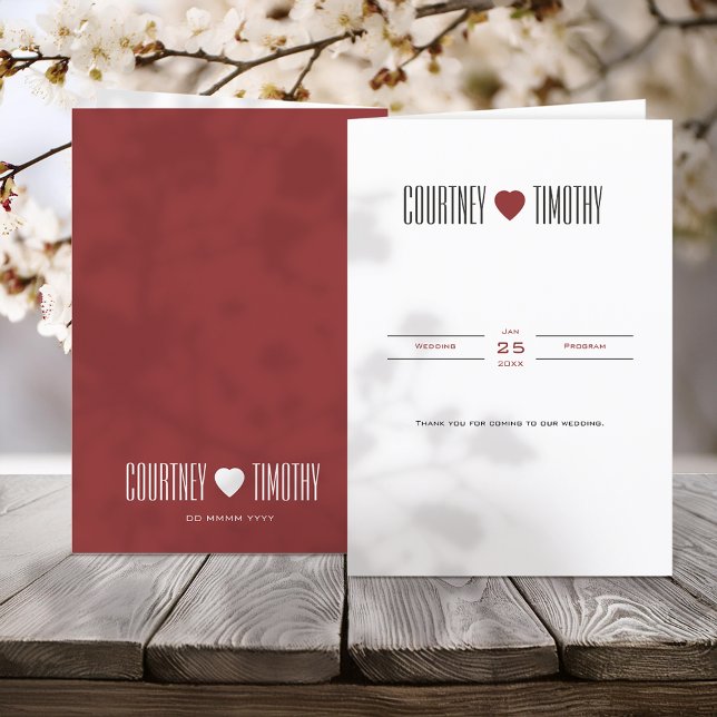 Programa Boda minimalista del corazón (Subido por el creador)