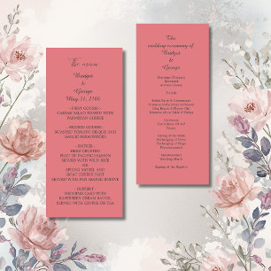 Programa boda mínimo elegante de albaricoque