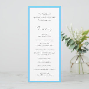 Programa Boda Moderna Azul Chic