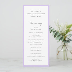 Programa Boda moderna lila chic