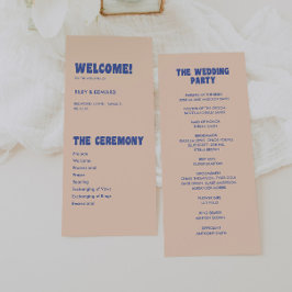 Programa Boda Moderna Retro y Azul Atrevida Beige