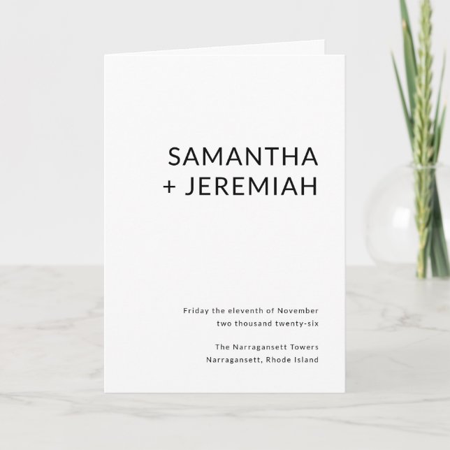 Programa Boda moderno (Anverso)