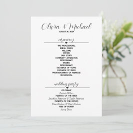 Programa Boda moderno simple minimalista