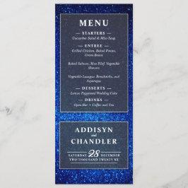 Programa Boda moderno simple y elegante blanco y azul de la