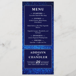 Programa Boda moderno simple y elegante blanco y azul de la