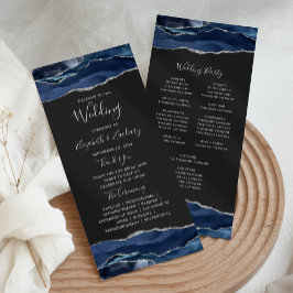Programa Boda oscuro de Navy Blue Silver Agate