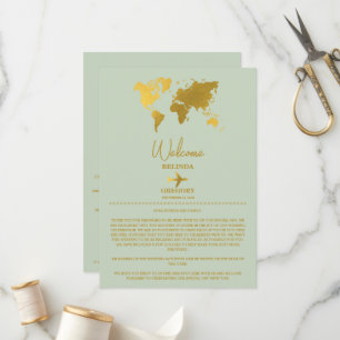 Programa Boda Passport Sage Green Gold Itinerario