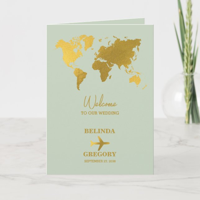 Programa Boda Passport Sage Green Gold Order Service (Anverso)