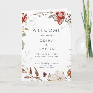 Programa Boda plegado floral simple