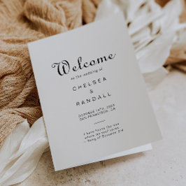 Programa Boda plegado minimalista