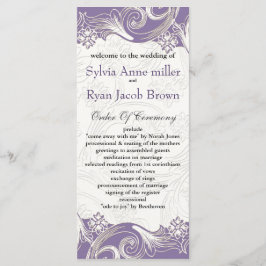 Programa Boda Primavera Floral Morada y Blanca