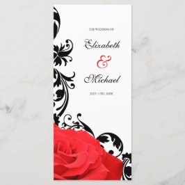 Programa Boda Red Rose Black Flourish