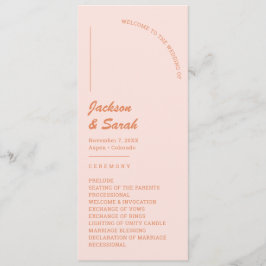 Programa Boda Retro Rosa y Naranja