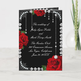 Programa Boda Romántico De Rosas Rojas Y Diamantes