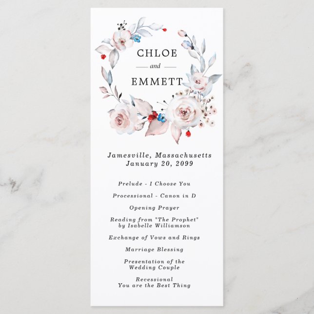 Programa Boda Rosa Rosa Rosa Rubor (Anverso)