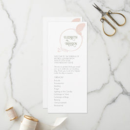 Programa Boda rosa Rubor de mariposa de estilo Art Nouveau