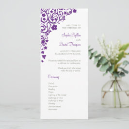 Programa Boda Secret Garden Purple Floral Lovebirds