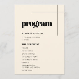 Programa Boda sencillo, elegante y de moda