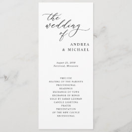 Programa Boda Simple Elegante Sofisticada
