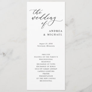 Programa Boda Simple Elegante Sofisticada