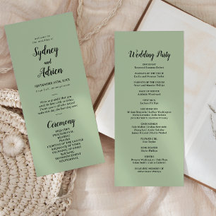 Programa Boda Simple Minimalista Sage