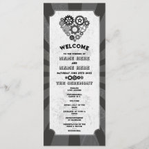 Boda Steampunk Ceremony Heart Cogs Retro