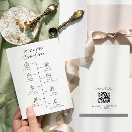 Programa boda Timeline Elegant Minimalista Moderno