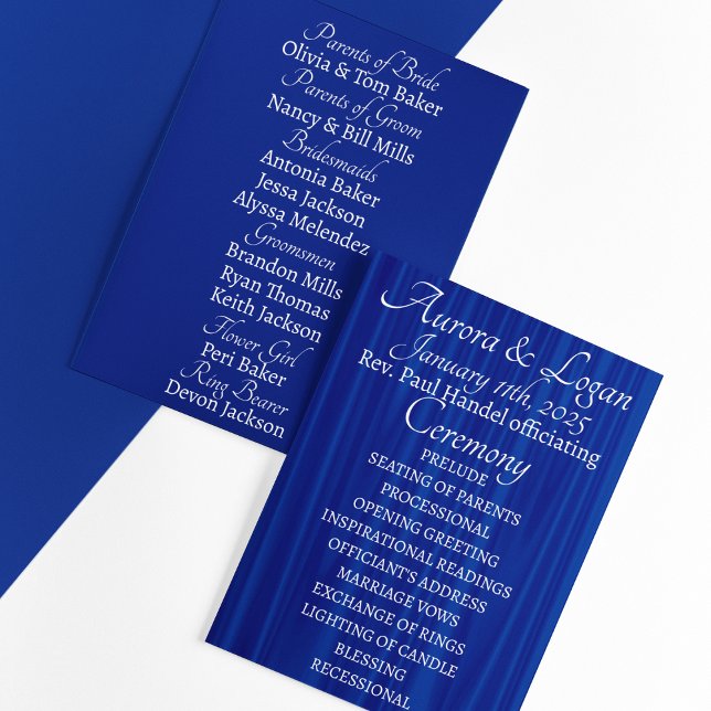 Programa Boda tradicional Royal Blue "Velvet" (Subido por el creador)