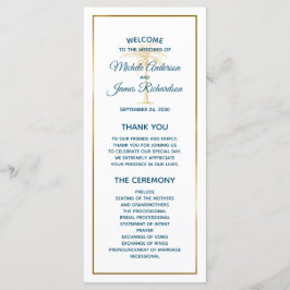 Programa Boda Tropical Blue Gold Palm Tree Beach