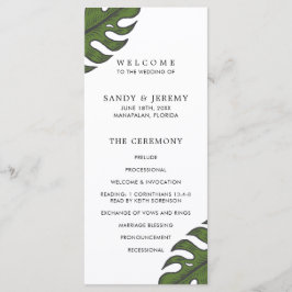 Programa Boda tropical de la vegetación moderna