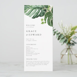 Programa Boda Tropical de Monstera con Acuarela y Verdor