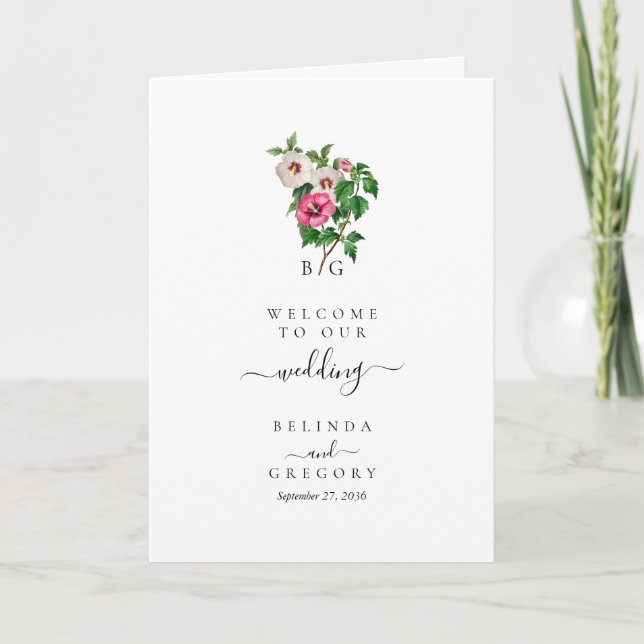 Programa Boda Tropical Hibiscus Orden de servicio (Anverso)