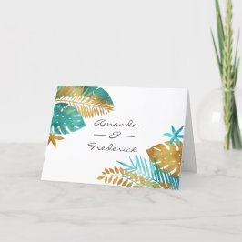 Programa Boda Tropical Teal y Oro