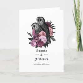 Programa Bodas Góticas de Búhos Florales Malva