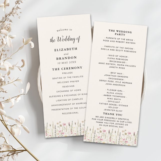 Programa Boho Chic Wedding with Beige Flowers (Subido por el creador)