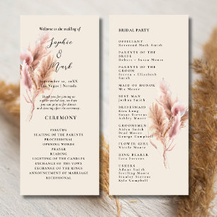 Programa Boho de Boda de Flores Silvestres