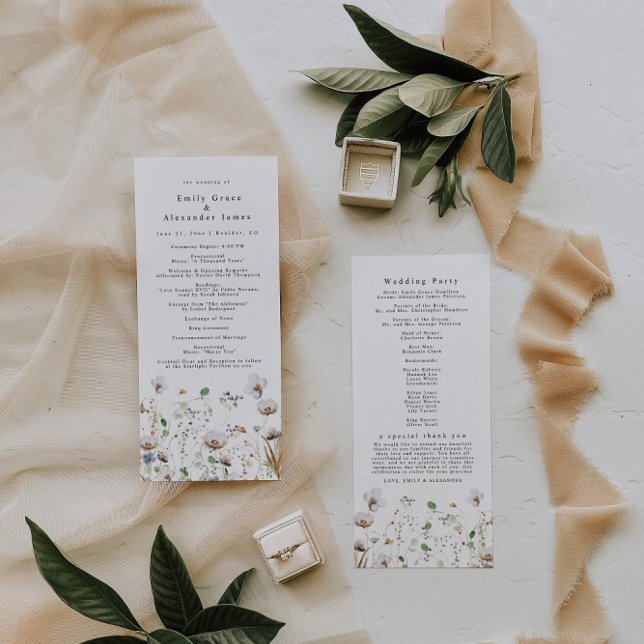 Programa Boho De Boda De Flores Silvestres Orden D (Subido por el creador)