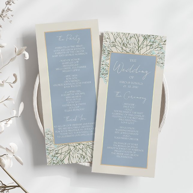 Programa Boho Dusty Blue Wedding (Subido por el creador)