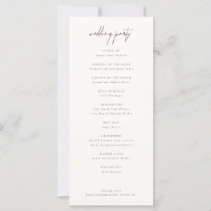 Programa Boho Elegant Modern Boda Ceremony