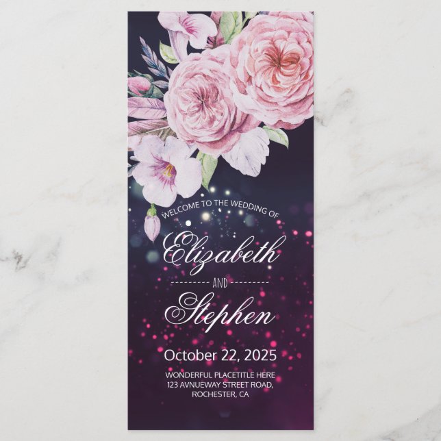 Programa Boho Floral Feather Purple Lights (Anverso)