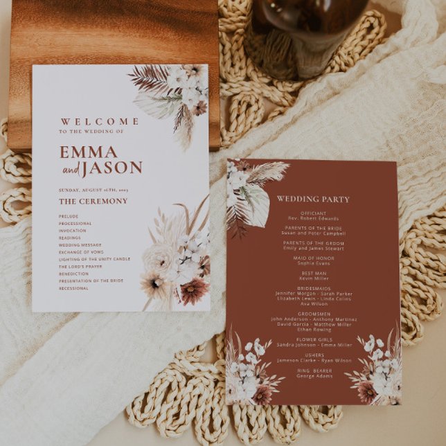 Programa Boho Floral Wedding (Subido por el creador)