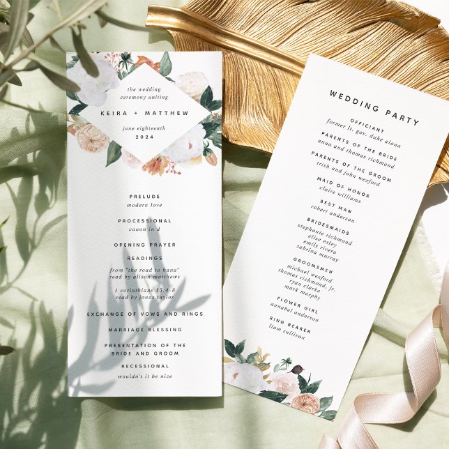 Programa Boho florece la ceremonia de Boda floral moderna (Subido por el creador)