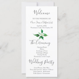 Programa Boho Naranja Blossom Wedding