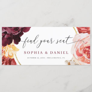 Programa Boho Pampas Grass Boda Encuentra tu Asiento