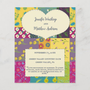 Programa Boho Patchwork Quilt Maximalist Wedding