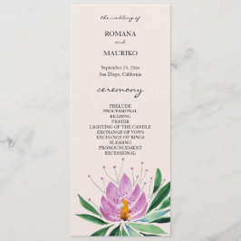 Programa Boho Romantic Lilac Lotus Watercolor Art