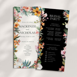 Programa Boho Tropical de Boda Floral