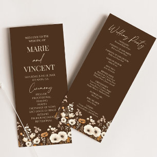 Programa Boho Wildflower Garden Boda de Flores Silvestres F