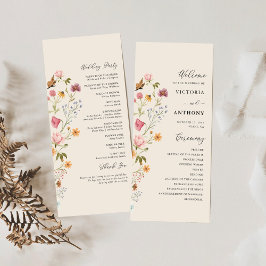 Programa Boho Wildflowers Wedding