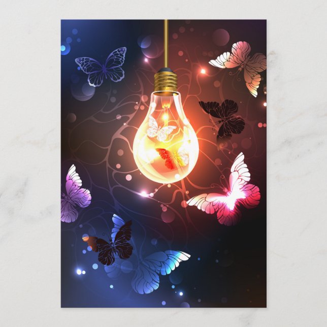Programa Bombilla brillante con mariposas nocturnas (Anverso)